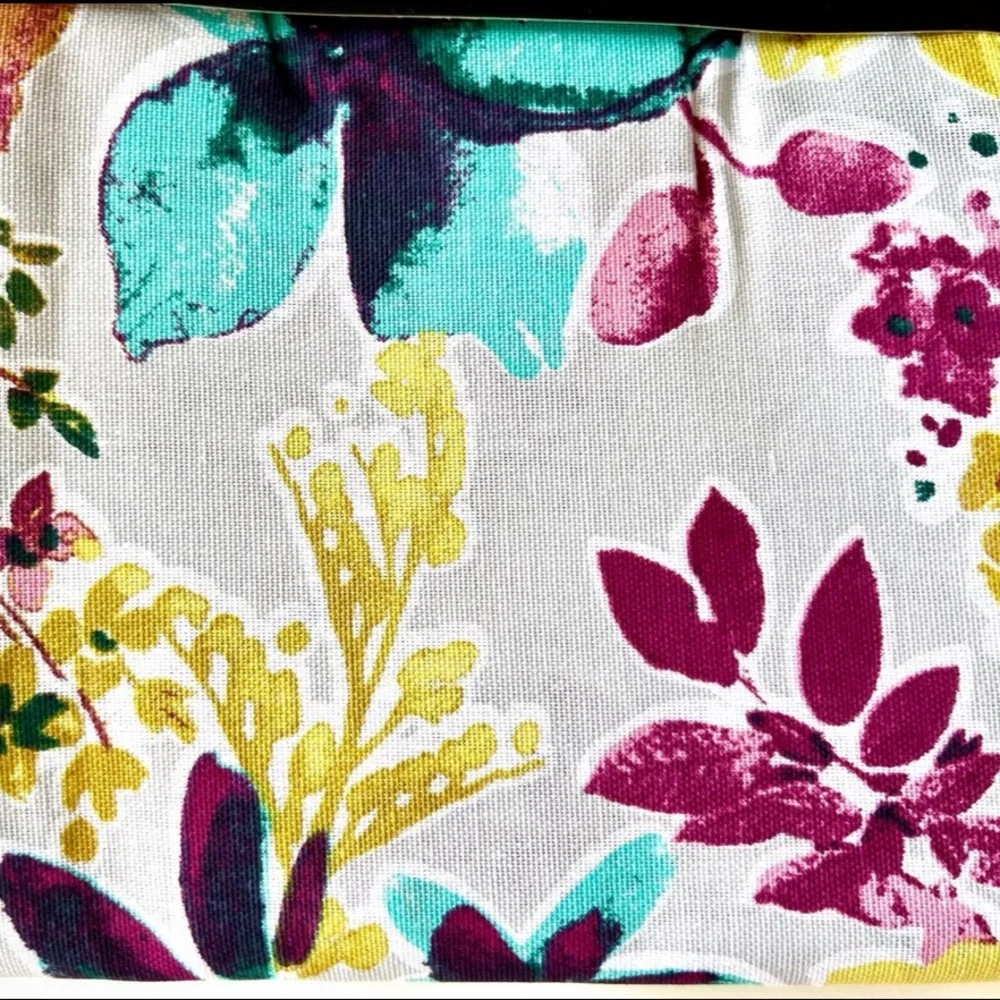 Floral Garden Party Fabric Shower Curtain by Nicole Miller Teal Purple